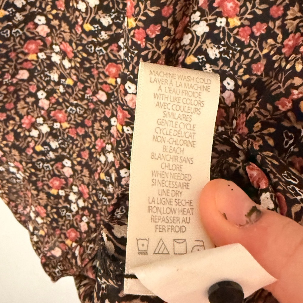 Max Studio Floral Long Sleeve Blouse Size XS - Picture 4 of 9